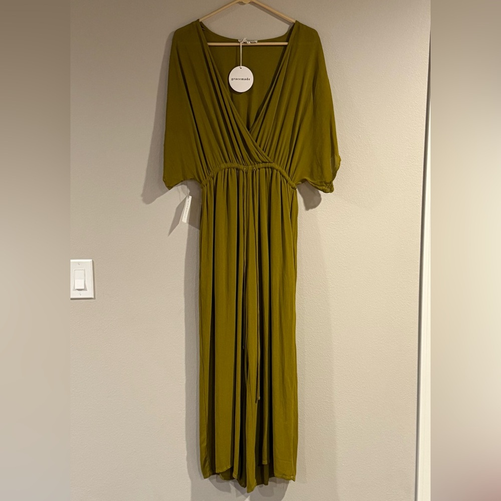 Gracemade Magnolia Olive Gratia Jumpsuit - Small - NWT